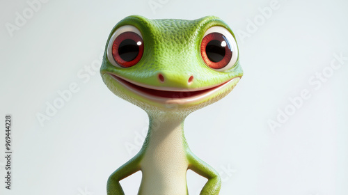 Cute Cartoon Lizard. photo