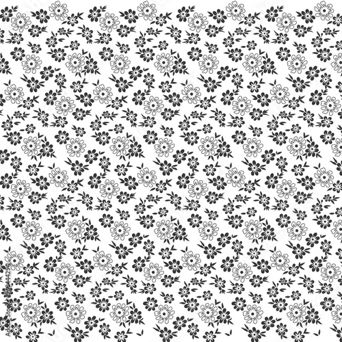 Flower Design Pattern For background, texture, tile, fabric.