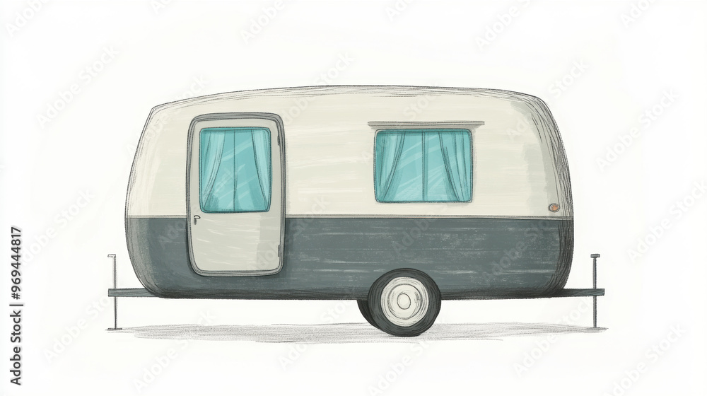 Naklejka premium Vintage Campervan.