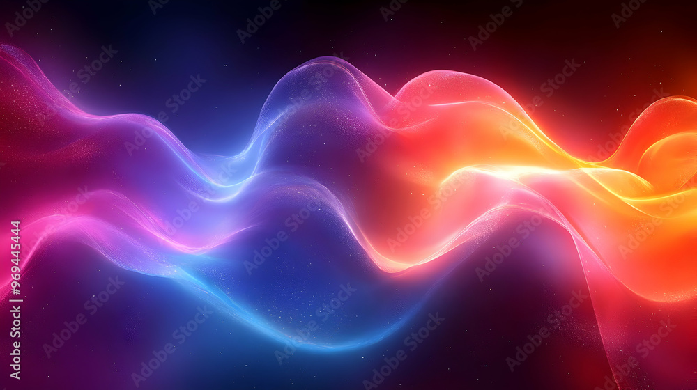 A vibrant abstract wave of colors blending in a cosmic background. A vibrant abstract wave of colors blending in a cosmic background.