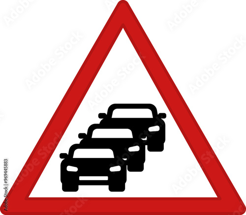 Εκτύπωση καμβά Red Sign Traffic Jam