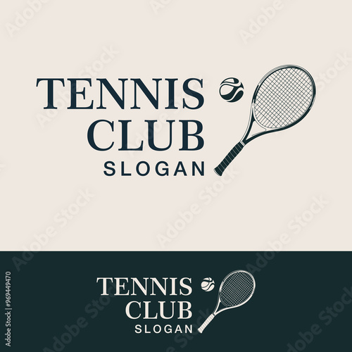 Tennis Logo Retro Vintage Luxury