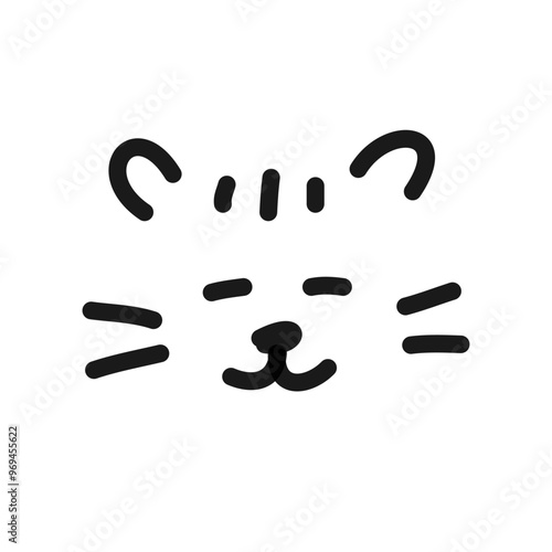 Cat Satisfied Vector Logo