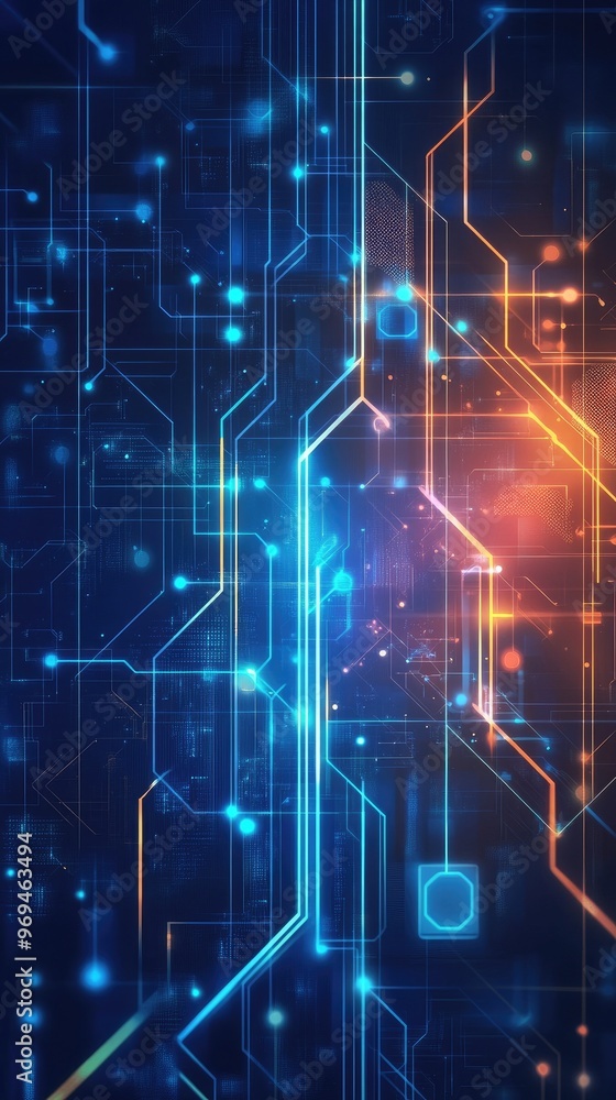 Abstract digital background with glowing lines and light elements for technology, futuristic, and cyber themes. Abstract digital background with glowing lines and light elements for technology, futuristic, and cyber themes.