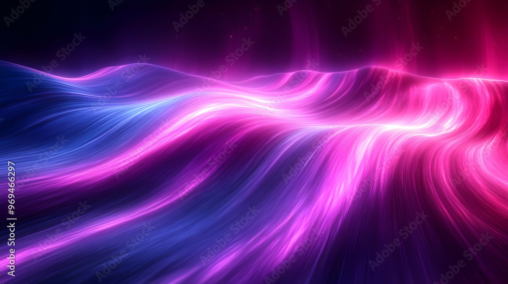 A vibrant, abstract representation of flowing waves in pink and blue hues. A vibrant, abstract representation of flowing waves in pink and blue hues.