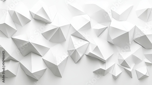 White backdrop with abstract polygonal shapes in light shades 