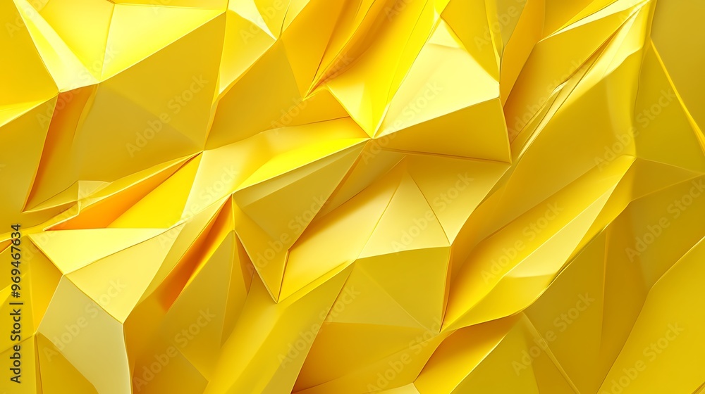 Vibrant Canary Yellow Low-Poly Abstract Background for Lively Designs Vibrant Canary Yellow Low-Poly Abstract Background for Lively Designs