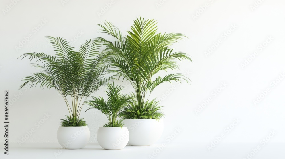 Obraz premium Three Potted Plants