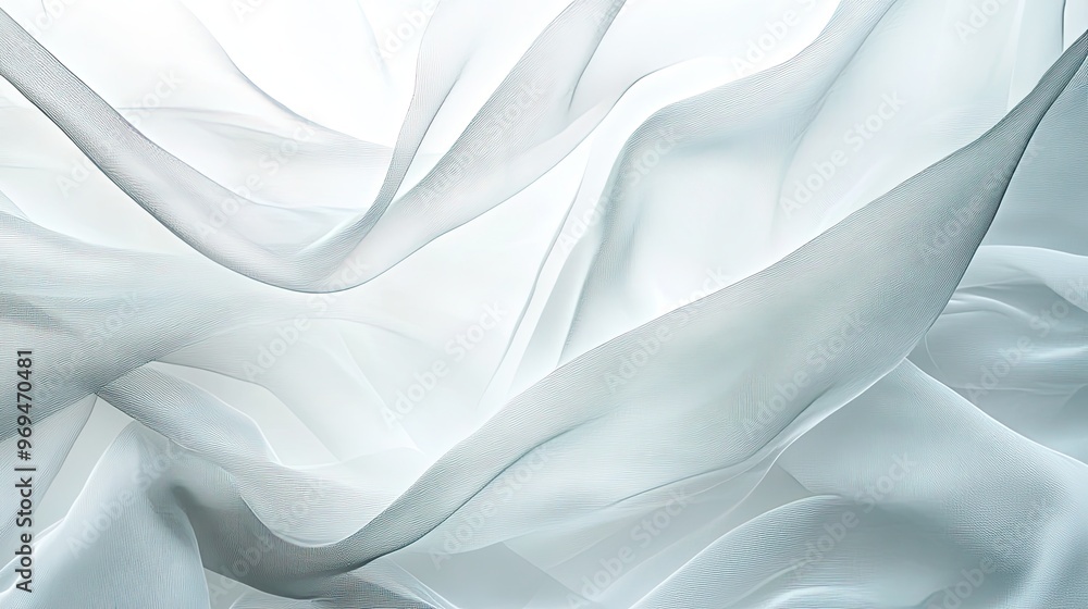 Obraz premium White background with delicate, overlapping translucent shapes