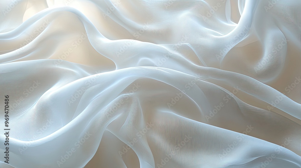 Obraz premium White background with delicate, overlapping translucent shapes