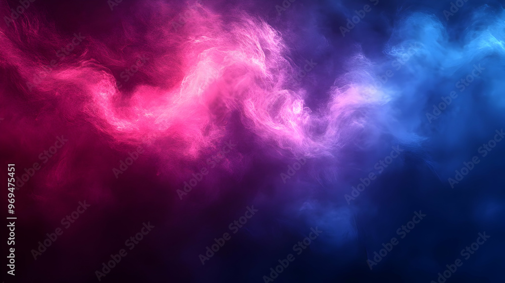 Abstract colorful smoke swirling in shades of pink and blue, creating a mystical atmosphere. Abstract colorful smoke swirling in shades of pink and blue, creating a mystical atmosphere.
