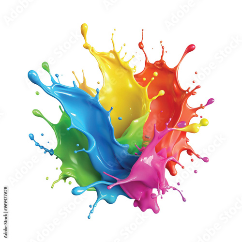 Colorful paint  or rainbow paint splash