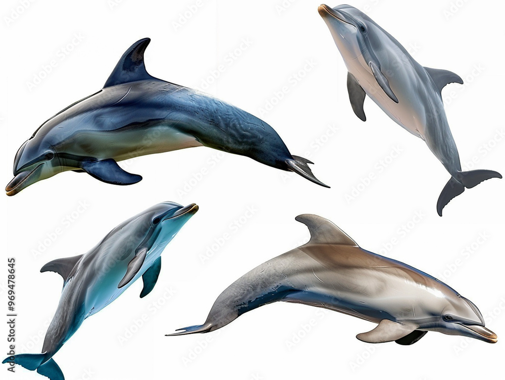 Fototapeta premium Dolphin isolated on white background