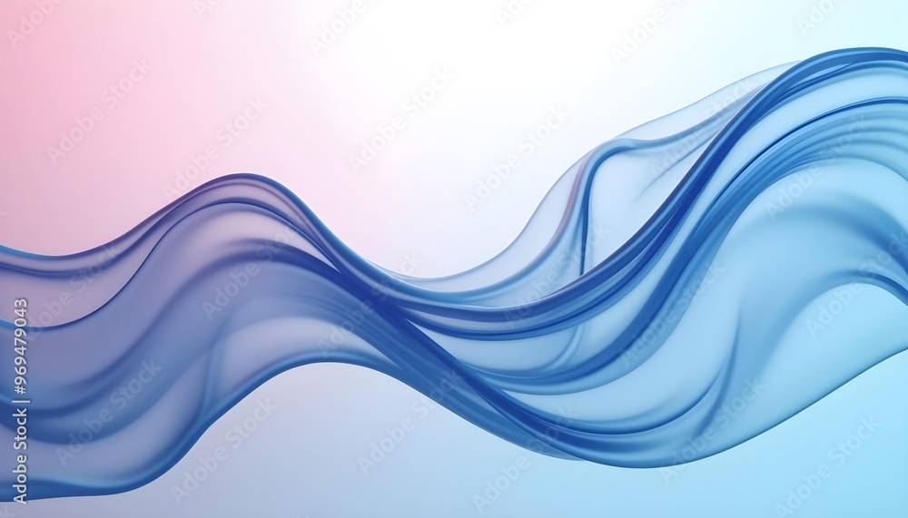 Flowing pink and purple abstract shapes against a light blue background Flowing pink and purple abstract shapes against a light blue background