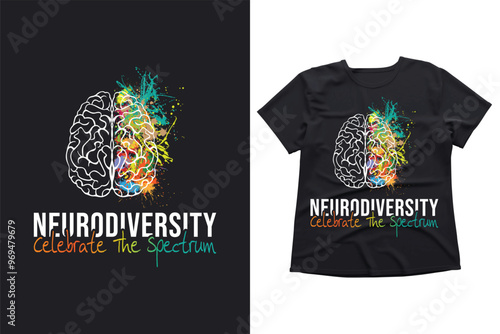 Embrace, Neurodiversity, Celebrate, the Spectrum, Neurodiversity Is A Spectrum Autism on Kids, T-Shirt Brain Autism, Neurodiversity Tshirt, Autism Awareness Shirt, Autism