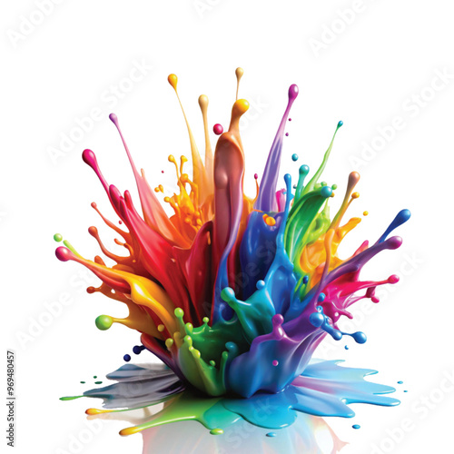 Colorful paint  or rainbow paint splash