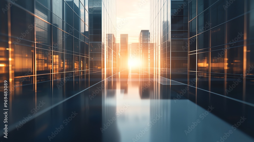 Stunning urban skyline at sunset, featuring modern skyscrapers reflecting golden light in a serene cityscape. Stunning urban skyline at sunset, featuring modern skyscrapers reflecting golden light in a serene cityscape.