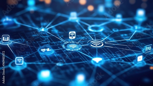 A network of connected devices sharing data via AI protocols