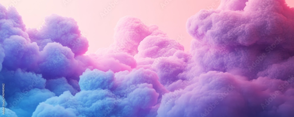 Fluffy pastel clouds with pink and blue gradient Fluffy pastel clouds with pink and blue gradient