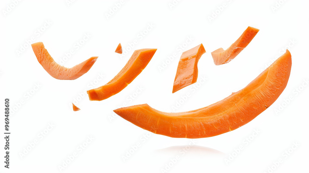 sliced carrot isolated on white sliced carrot isolated on white
