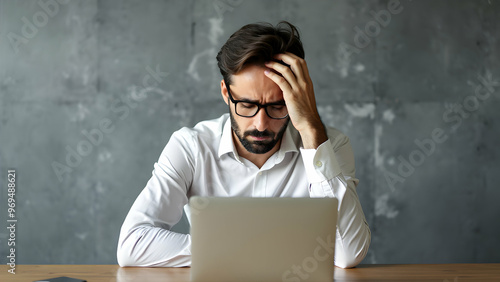 Stressed Businessman at Work