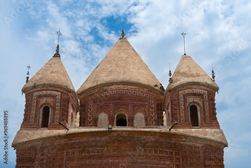 Obraz na płótnie Pancha Ratna Govinda temple, Puthia Upazila, Rajshahi District in Bangladesh. w salonie