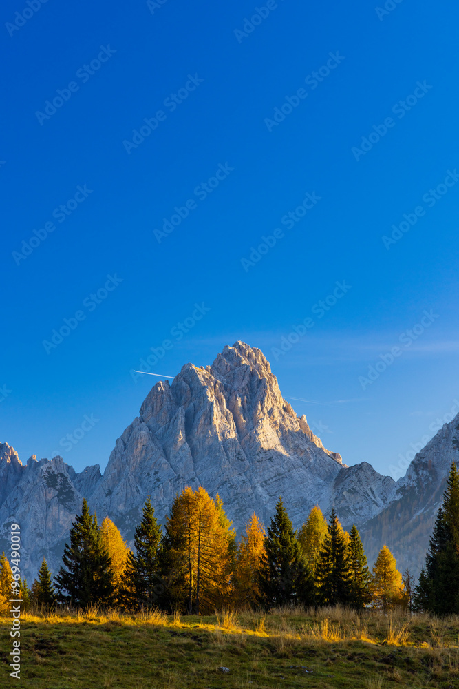 Landscape near Sella di Razzo and Sella di Rioda pass, Carnic Alps, Friuli-Venezia Giulia, Italy