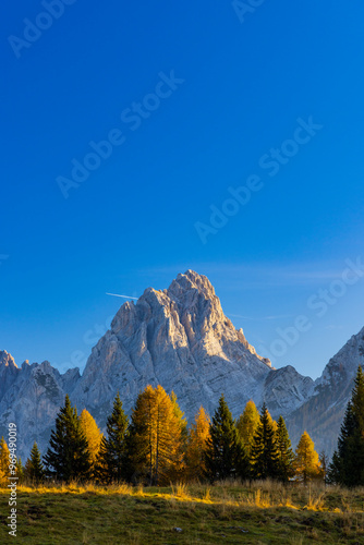 Obraz na płótnie Landscape near Sella di Razzo and Sella di Rioda pass, Carnic Alps, Friuli-Venezia Giulia, Italy w salonie