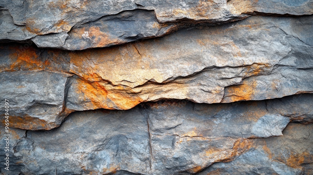 A Close-Up View of Layered Rock Formation with Rust Tones A Close-Up View of Layered Rock Formation with Rust Tones
