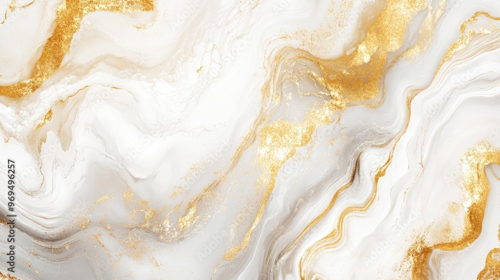 A seamless background of swirling marble textures in shades of white and gold, offering a luxurious and elegant design. A seamless background of swirling marble textures in shades of white and gold, offering a luxurious and elegant design.