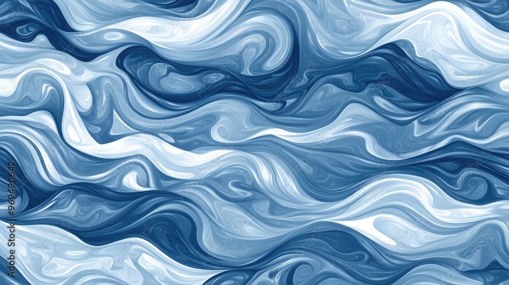 A seamless pattern of abstract waves in shades of blue, offering a dynamic, ocean-inspired design. A seamless pattern of abstract waves in shades of blue, offering a dynamic, ocean-inspired design.