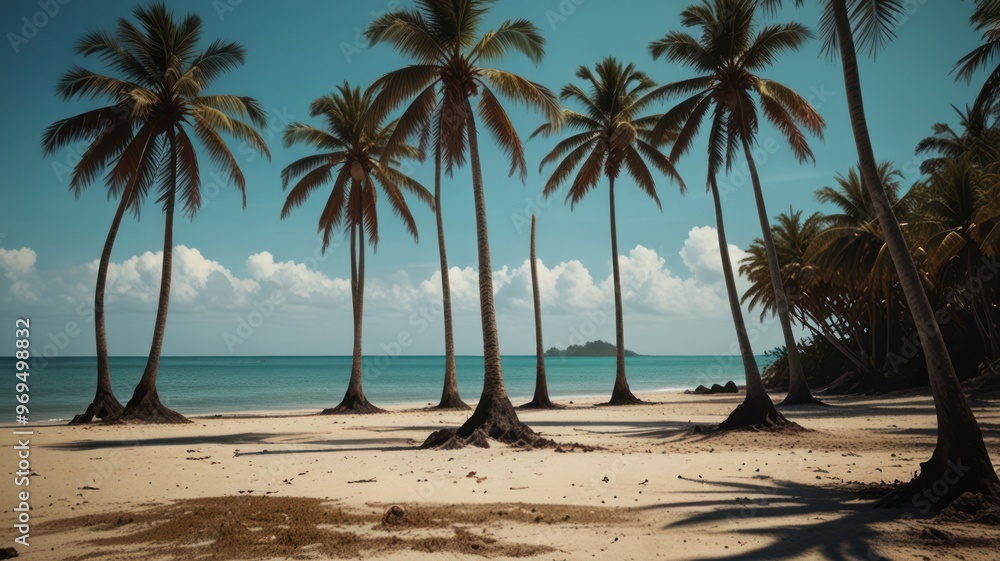 Palm Trees on a Tropical Beach Palm Trees on a Tropical Beach