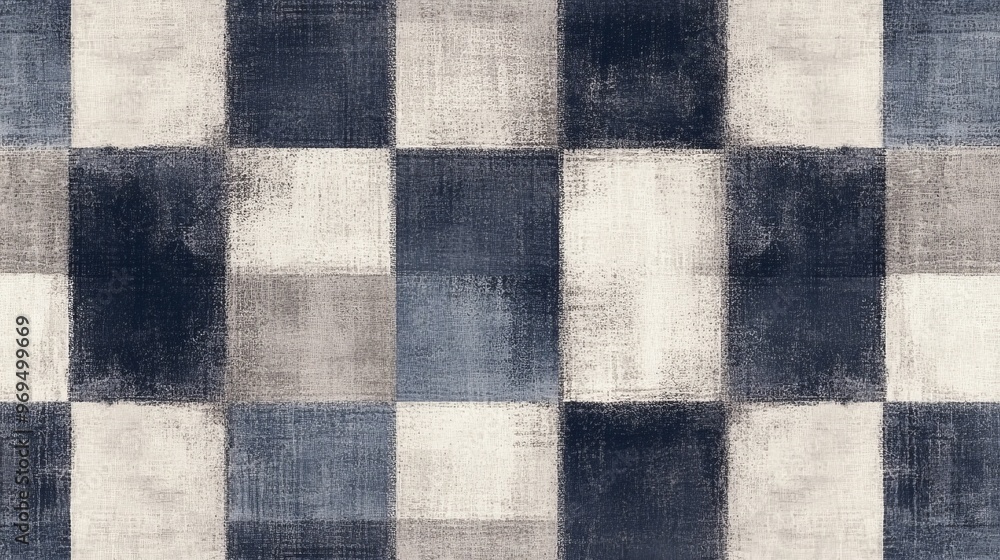 A textured blue and gray plaid design suitable for home decor inspiration A textured blue and gray plaid design suitable for home decor inspiration