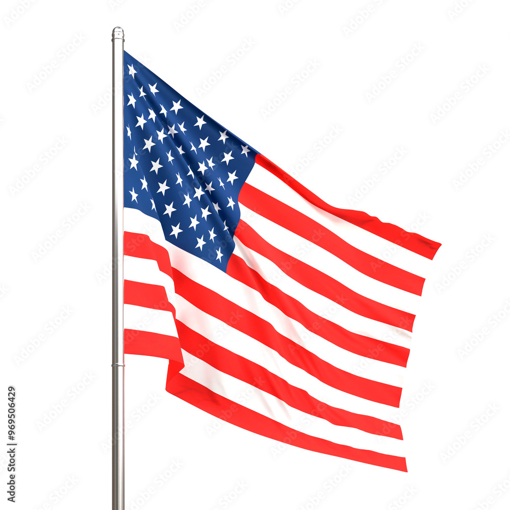 Fototapeta premium flag usa isolated on white