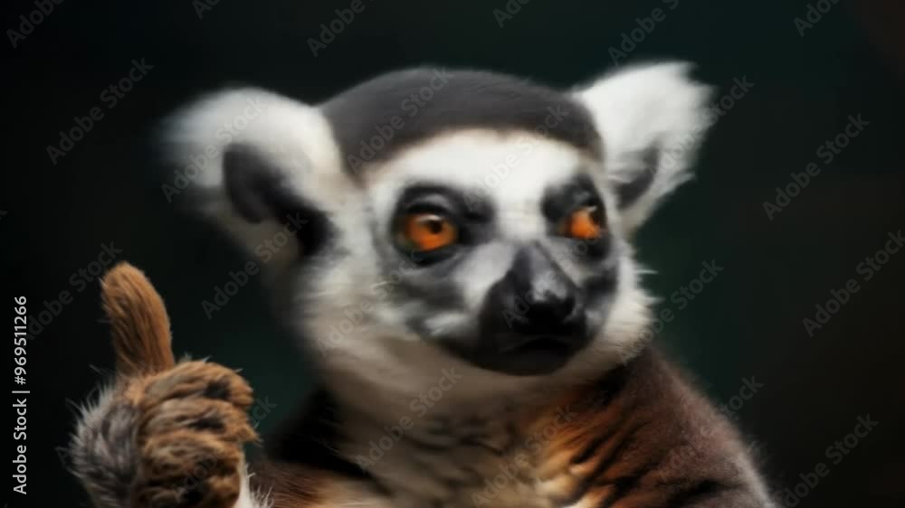 Playful Lemur Giving Thumbs Up Playful Lemur Giving Thumbs Up
