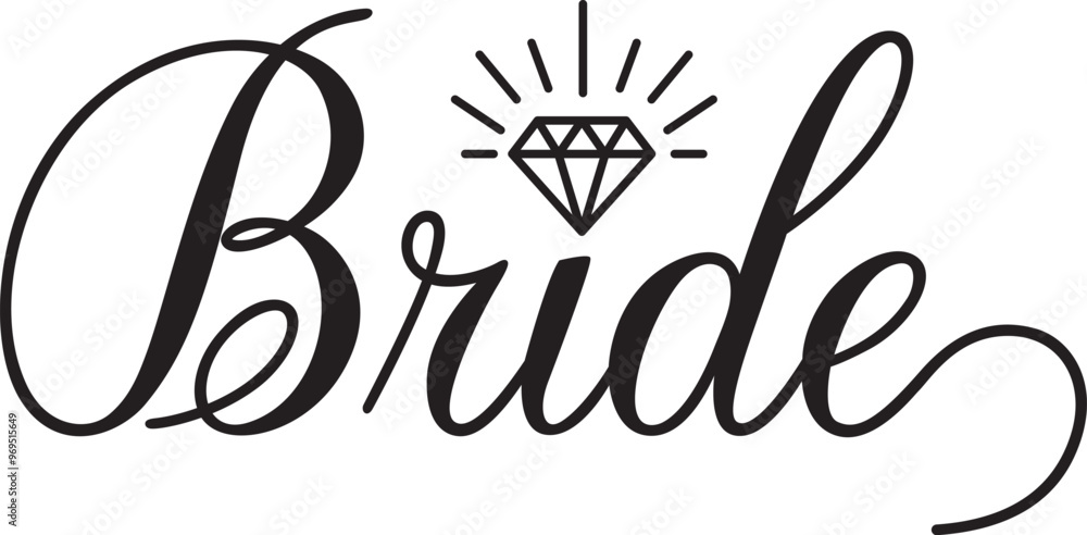 Fototapeta premium Bride bachelorette party on a white background