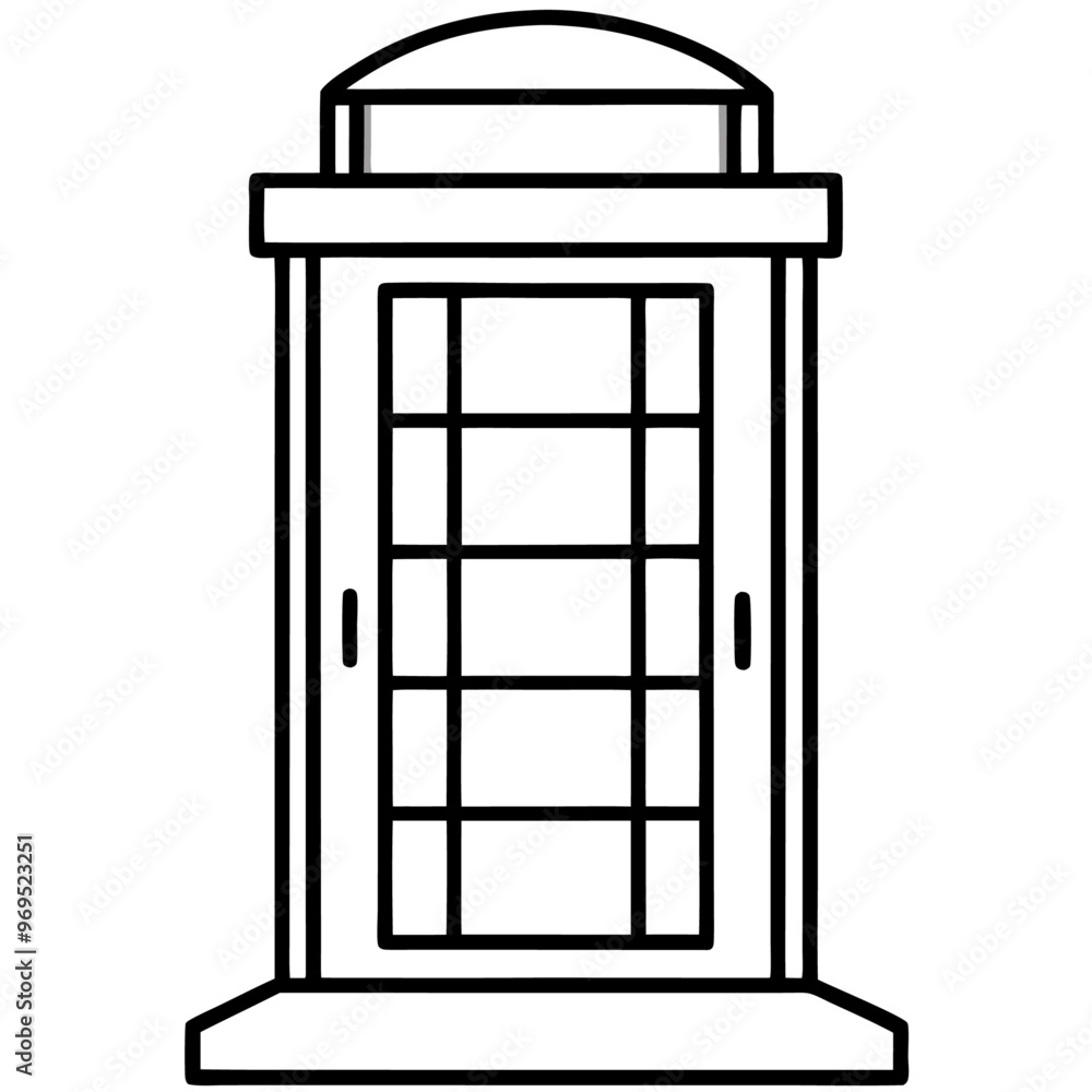 phone booth outline coloring book page line art drawing phone booth outline coloring book page line art drawing