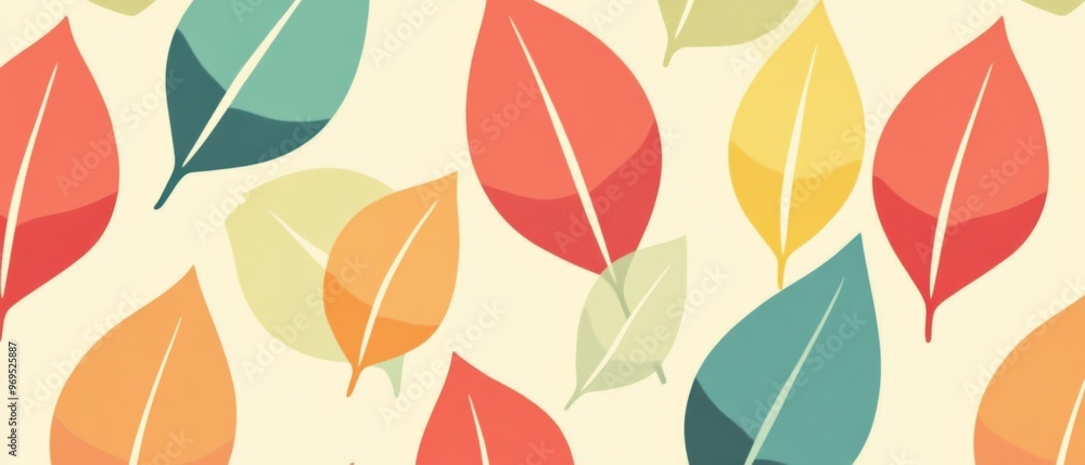 A vibrant pattern of colorful autumn leaves on a soft background, perfect for seasonal designs and nature-themed projects. A vibrant pattern of colorful autumn leaves on a soft background, perfect for seasonal designs and nature-themed projects.