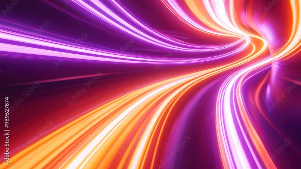 Vibrant light streaks in purple and orange create an abstract backdrop, evoking energy and motion in a dynamic visual experience. Vibrant light streaks in purple and orange create an abstract backdrop, evoking energy and motion in a dynamic visual experience.