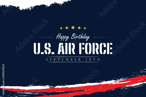 Celebration of U.S. Air Force Birthday September 18th Background Template. Vector Illustration 