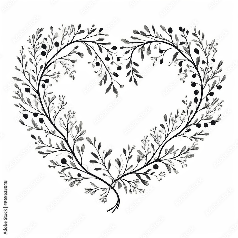 Heart-Shaped Floral Design Heart-Shaped Floral Design
