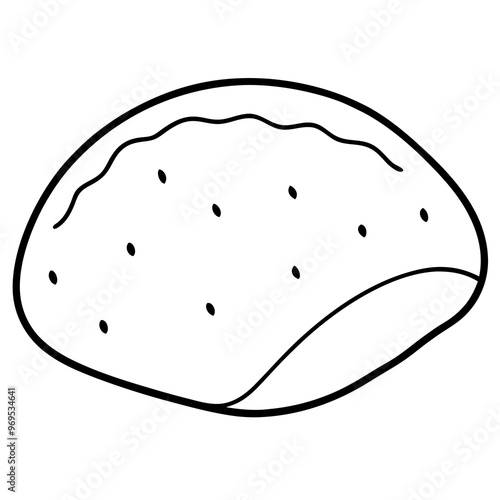 pita outline coloring book page line art drawing
