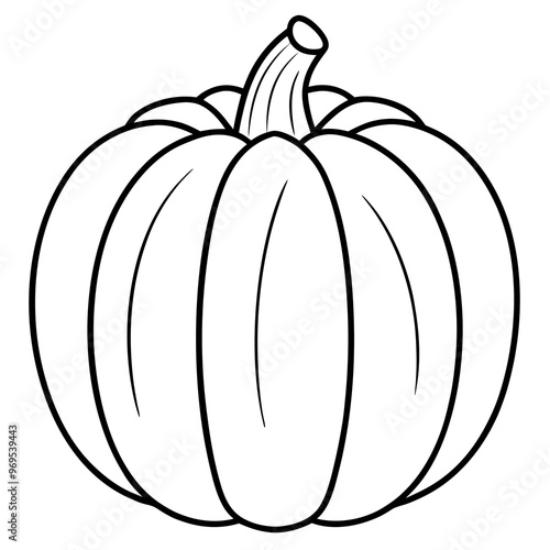 pumpkins set doodle outline coloring book page line art drawing
