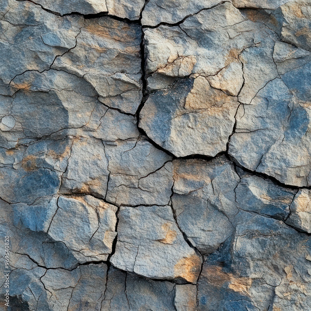 Close-up of a Cracked and Weathered Rock Surface Close-up of a Cracked and Weathered Rock Surface