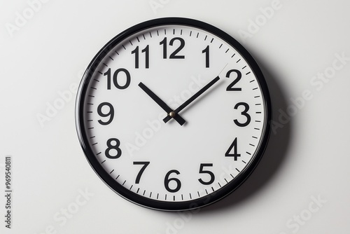 Close-up of a wall clock on a white background