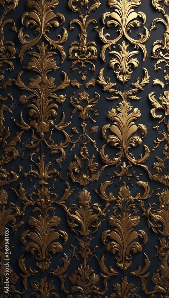 3D rendered damask pattern on a sophisticated background 3D rendered damask pattern on a sophisticated background