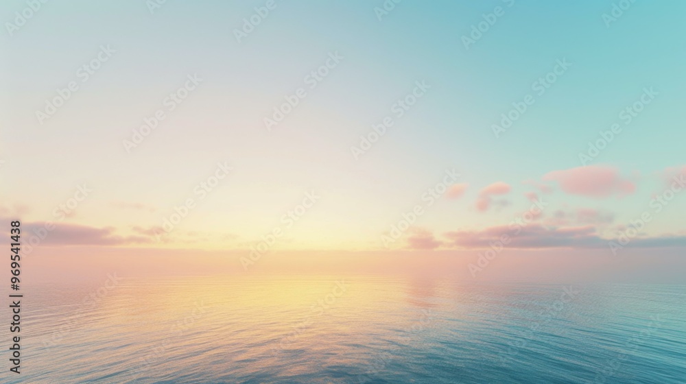 Serene Sunset Over the Ocean: A Peaceful Seascape Serene Sunset Over the Ocean: A Peaceful Seascape