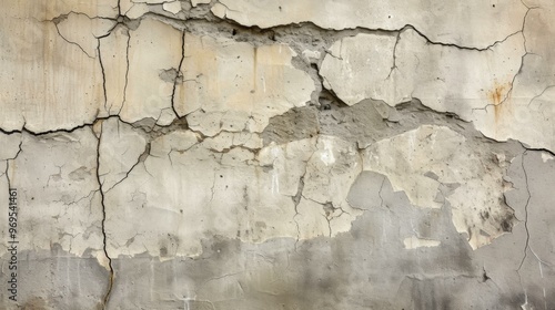 Weathered Cracked Concrete Wall Texture - Abstract Background