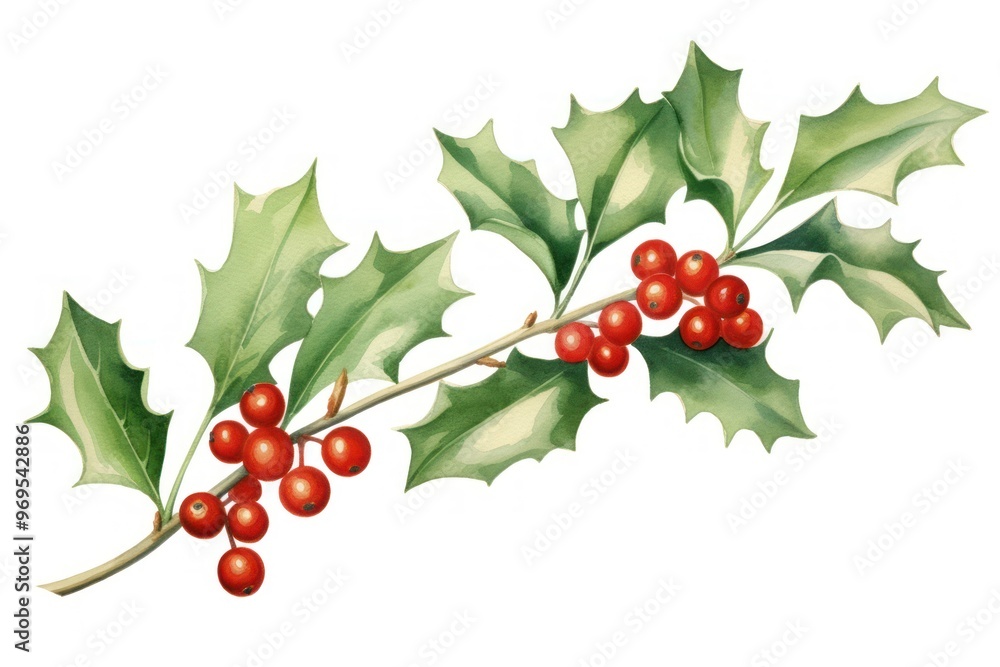 Obraz premium Christmas mistletoe plant leaf tree.
