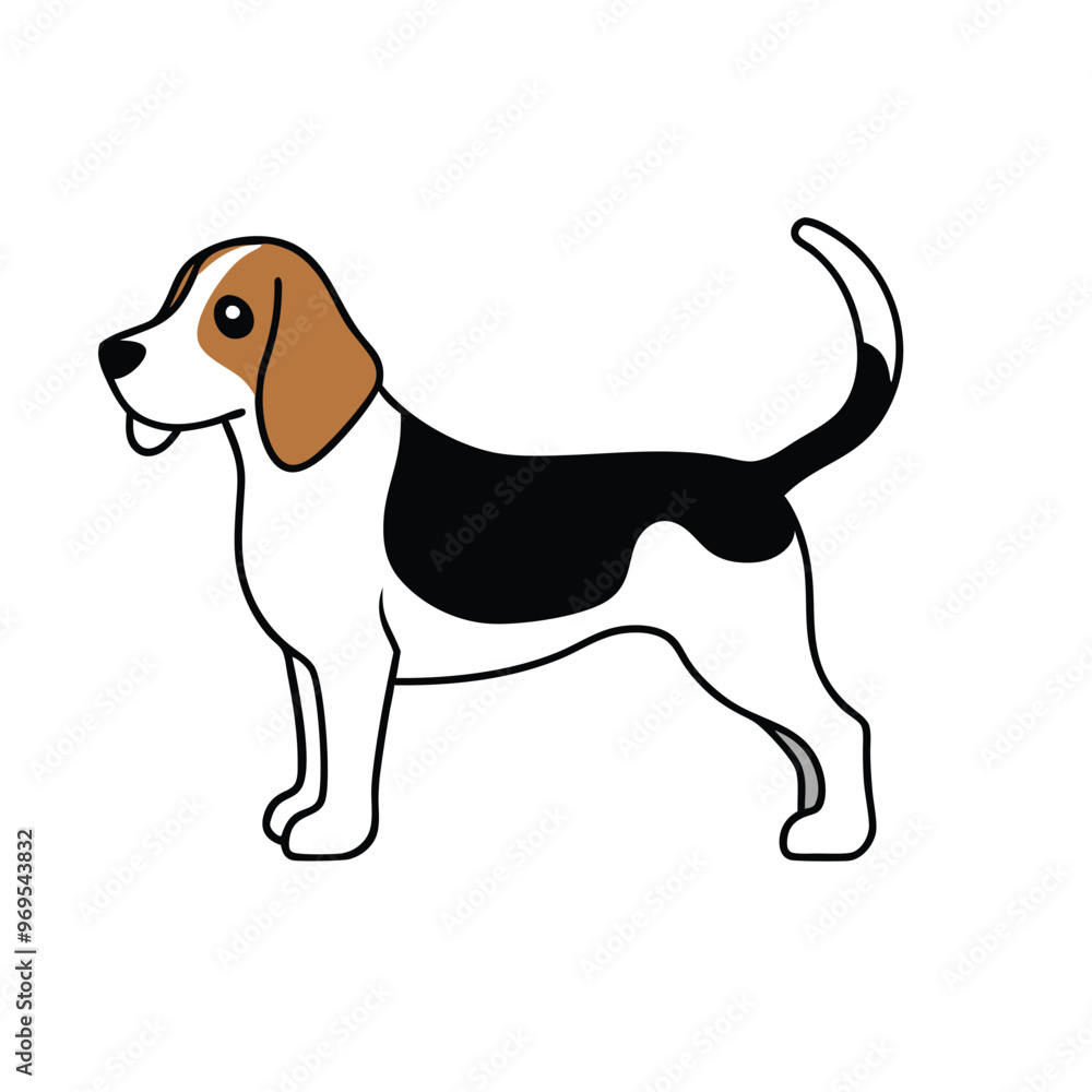 a Beagle, vector art illustration, vector silhouette, isolated white background a Beagle, vector art illustration, vector silhouette, isolated white background
